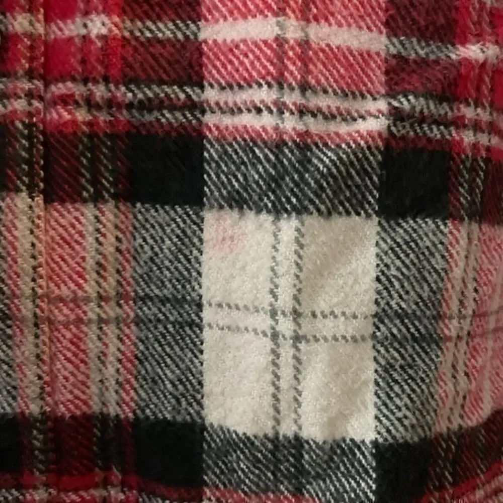 Men’s Dickies Flannel Sweater Size Medium Red, White, Pink & Black